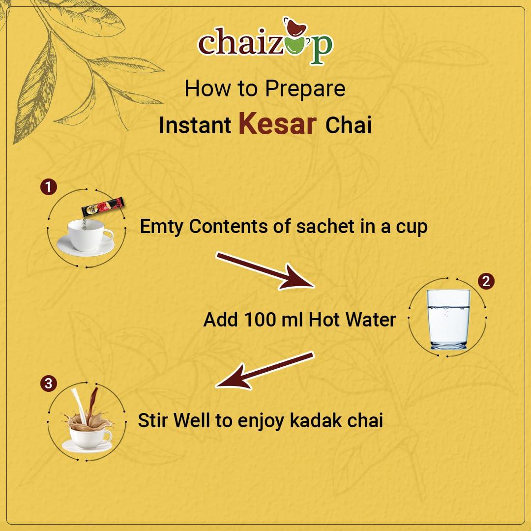 Chaizup Daily Instant Adrak Tea | 504 GM| 36 Sachets | Premix Tea Powder | Instant Premix Chai | Ready To Drink
